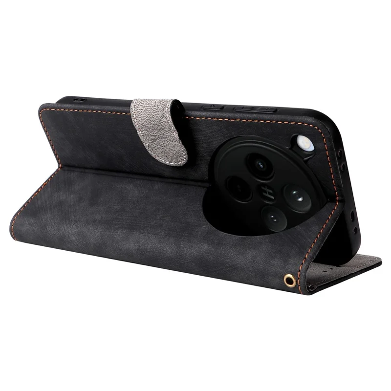 Für Oppo Find X8 5G Wallet Case RFID-Blockierung PU-Leder-Cover Stand View - Schwarz