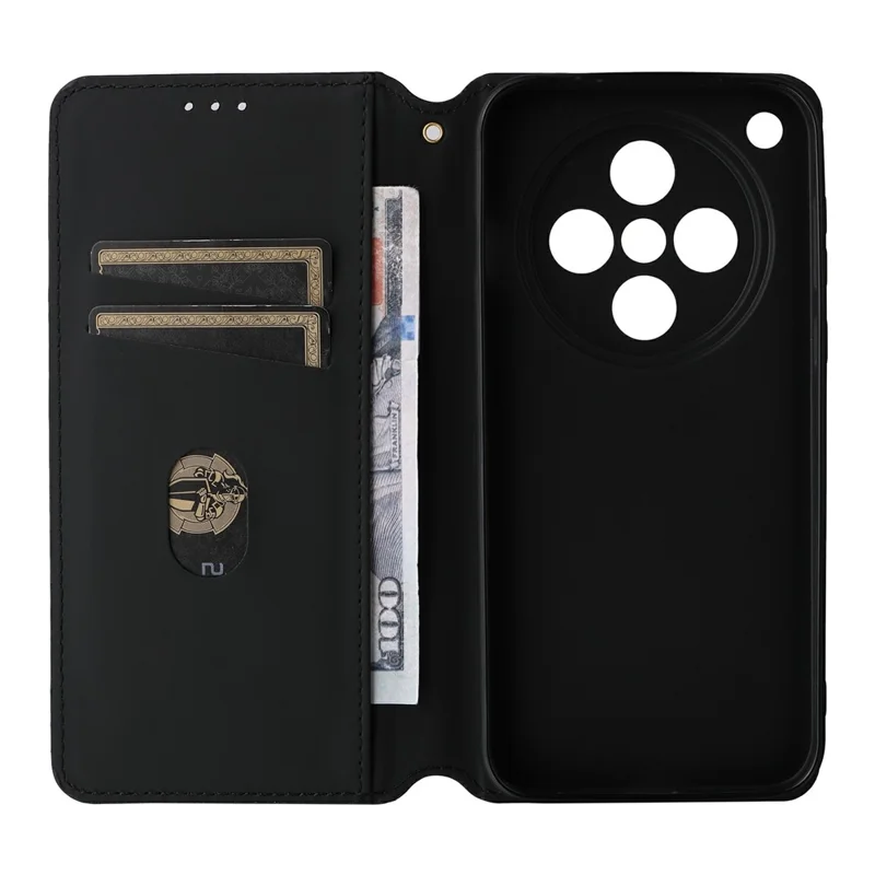 For Oppo Find X8 5G Wallet Case Rhombus Imprinted Leather Phone Cover - Silver