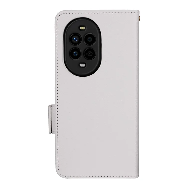 Capa para Huawei nova 13 Pro 5G, textura de lichia, couro sintético, carteira flip cover - Branca