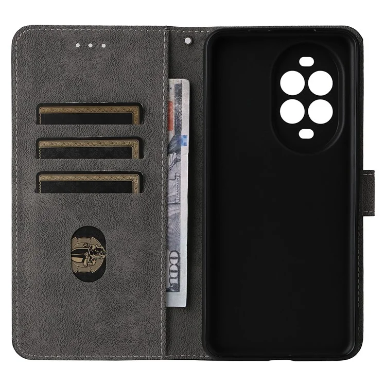 Funda de cartera con bloqueo RFID de cuero PU para Huawei nova 13 Pro 5G - Negro
