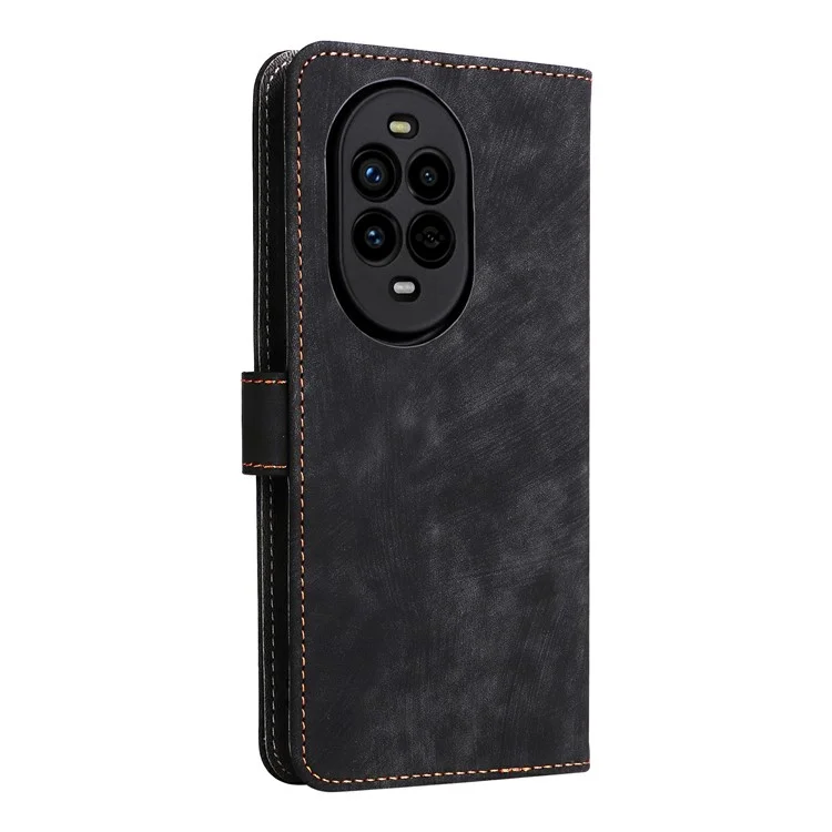 Funda de cartera con bloqueo RFID de cuero PU para Huawei nova 13 Pro 5G - Negro