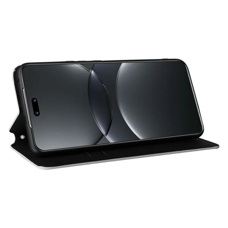 Для Huawei nova 13 Pro 5G чехол-книжка из кожи с ромбовидным тиснением - серебристый