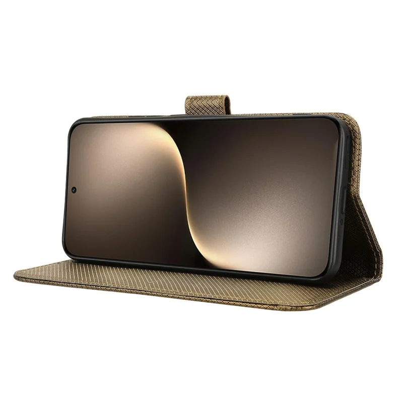 Fodral för Honor Magic7 5G PU-läder Diamantstruktur Plånbok Fodral för telefon - Brun