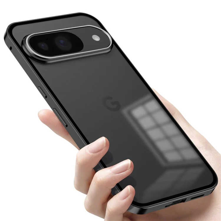 Для Google Pixel 9 / Pixel 9 Pro Матовый чехол из алюминиевого сплава + ПК Чехол для телефона с выдвижным замком - Серый