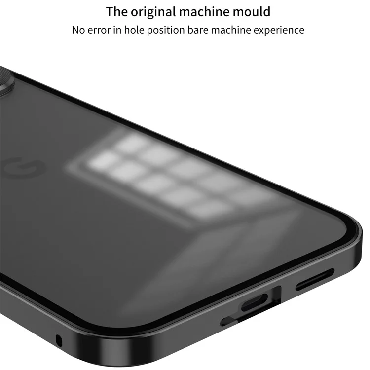 Для Google Pixel 9 / Pixel 9 Pro Матовый чехол из алюминиевого сплава + ПК Чехол для телефона с выдвижным замком - Серый