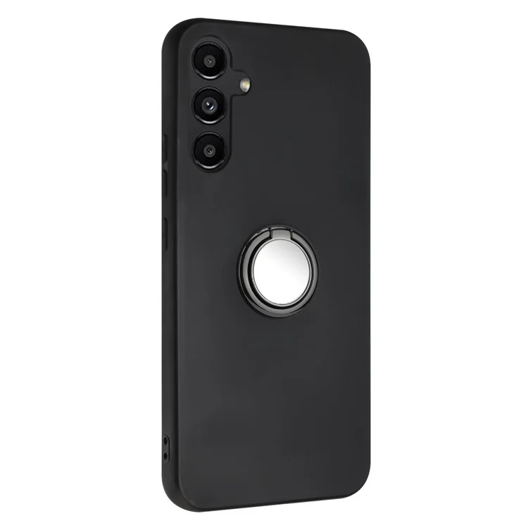 Coque mate avec support anneau pour Samsung Galaxy A56 - Noir
