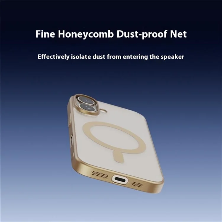 Capa para iPhone 16 Plus compatível com MagSafe, tampa traseira de PC fosca - Preta