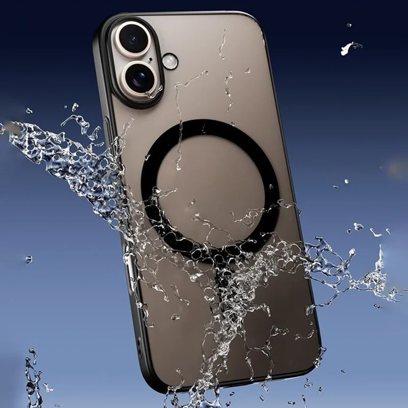 For iPhone 16 Plus Case Compatible with MagSafe Matte PC Back Cover - Titanium