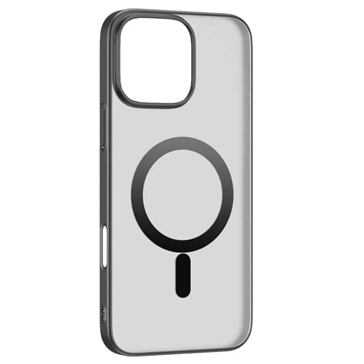 Чехол для iPhone 16 Pro совместимый с MagSafe, матовая пластиковая задняя крышка - черный