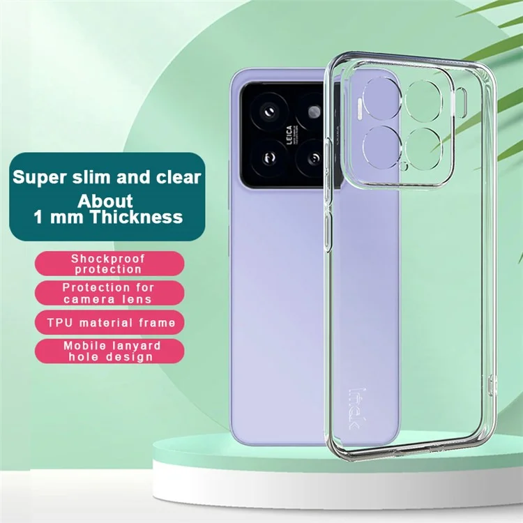 IMAK UX-5 Series Phone Cover for Xiaomi 15 / 15 Custom Edition Clear Case Shockproof TPU Slim Phone Back Cover