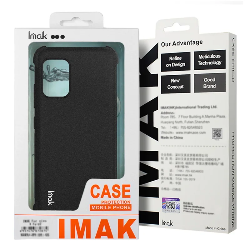 IMAK For ZTE nubia Z60S Pro 5G Case TPU Phone Cover Airbag Shockproof Protection - Black