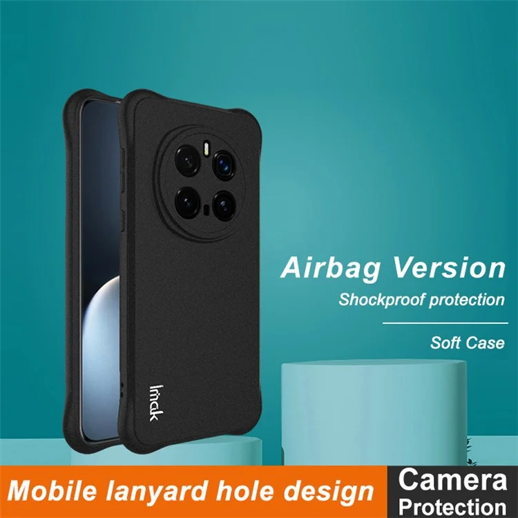 Capa IMAK para Honor Magic7 Pro 5G, capa de telefone TPU, proteção à prova de choque com airbag - Preta
