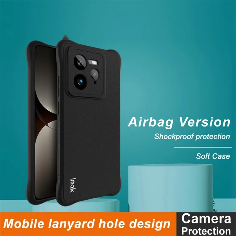 IMAK Funda para Realme GT 7 Pro 5G Carcasa TPU Cubierta de teléfono Airbag Protección anti-golpes - Negro