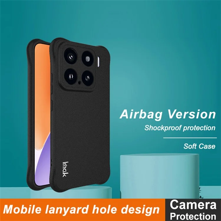 Coque pour Xiaomi 15 / 15 Edition personnalisée IMAK, étui de protection en TPU avec airbag antichoc - Noir