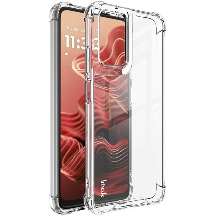 IMAK чехол для Motorola Moto G35 5G, ударопрочный прозрачный чехол из ПК+ТПУ