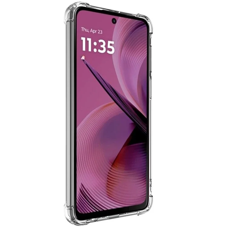 Funda IMAK para Motorola Moto G55 5G, carcasa de PC+TPU a prueba de golpes, cubierta de teléfono transparente