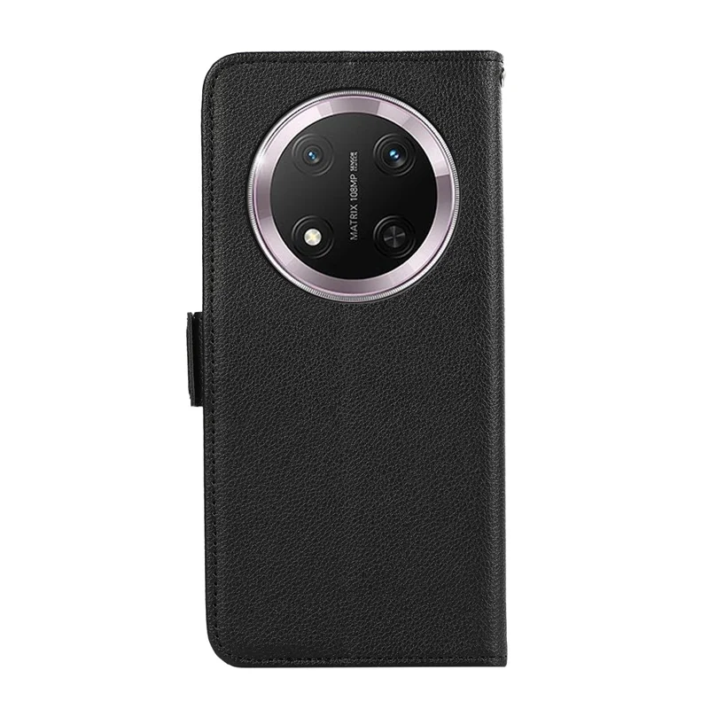 ABEEL For Honor X9c 5G Чехол с текстурой личи RFID Blocking Phone Cover - Черный