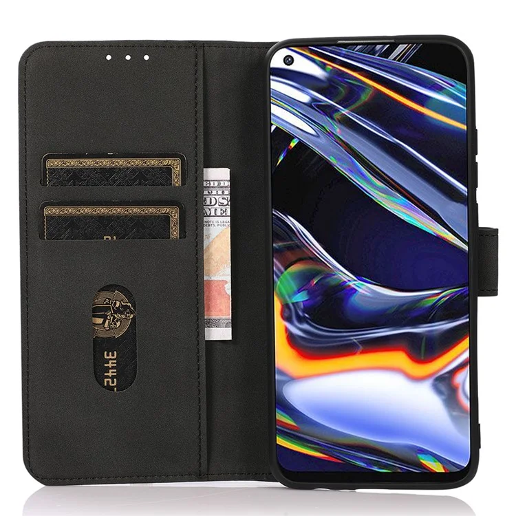 Capa de carteira de couro PU para KHAZNEH For Honor X9c 5G / X60 Pro 5G - Preto