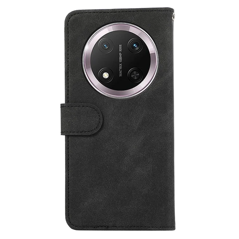 ABEEL For Honor Magic7 Lite 5G / X9c 5G / X60 Pro 5G Case Color Splicing Leather Flip Phone Cover RFID Blocking - Black