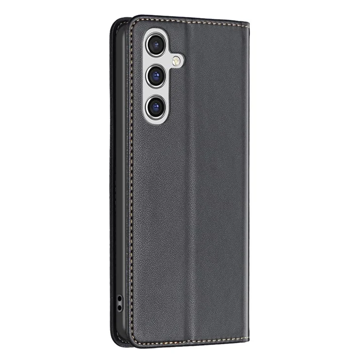 Capa de couro com slots para cartão BINFEN COLOR BF18 para Samsung Galaxy A26 5G - Preto