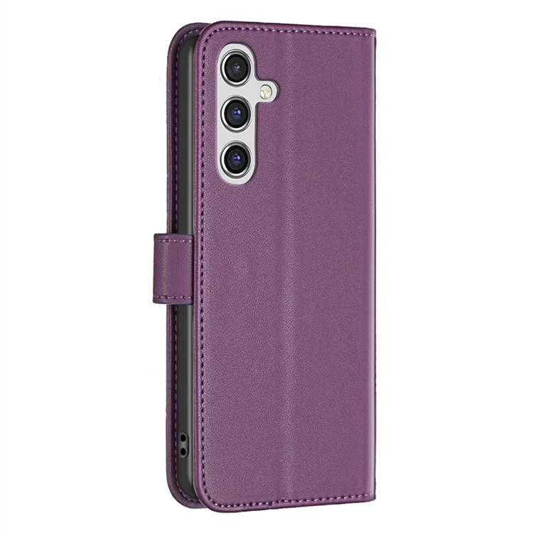 BINFEN COLOR BF17 Hülle für Samsung Galaxy A26 5G, Wallet Folio Flip Leder-Cover - Dunkelviolett