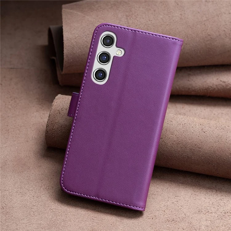 BINFEN COLOR BF17 Hülle für Samsung Galaxy A26 5G, Wallet Folio Flip Leder-Cover - Dunkelviolett