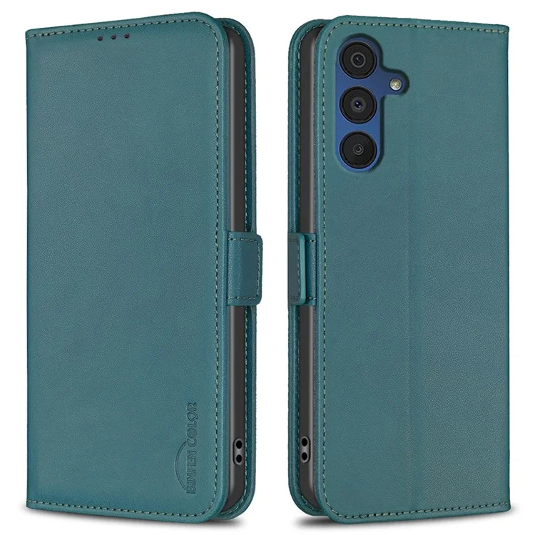 BINFEN COLOR BF31 Custodia per Samsung Galaxy A26 5G in pelle PU Flip Folio Cover Wallet - Verde