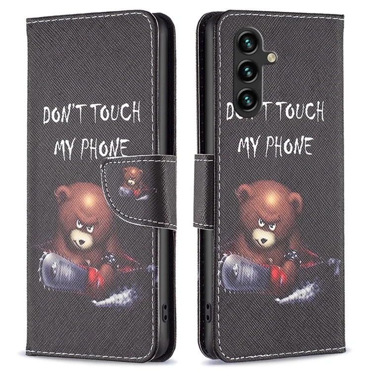Capa carteira para Samsung Galaxy A56 com estampa - Urso