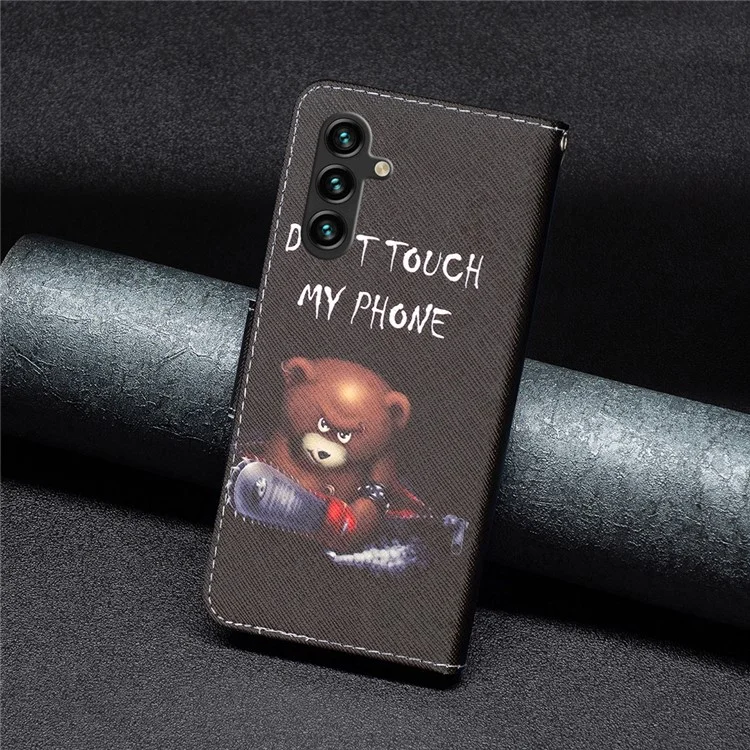 Capa carteira para Samsung Galaxy A56 com estampa - Urso