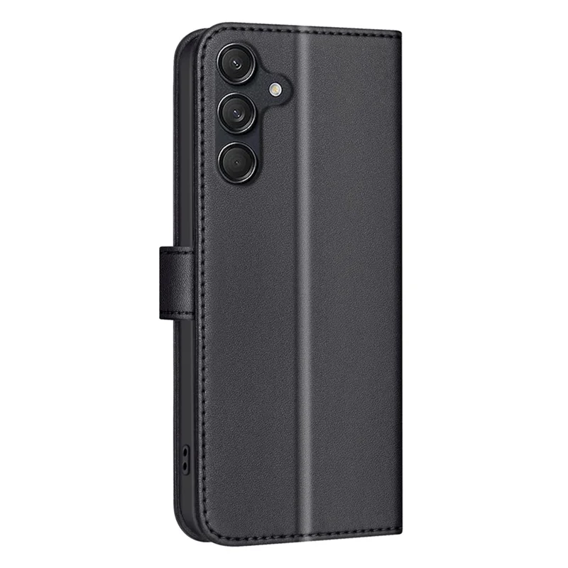 BINFEN COLOR for Samsung Galaxy A56 5G Leather Case Wallet Square Grid Phone Cover - Black