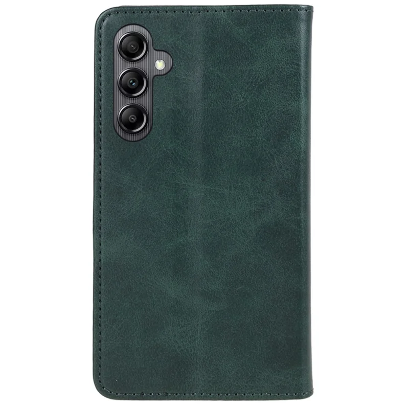 For Samsung Galaxy A56 5G Case Strong Magnetic PU Leather Phone Cover Calf Texture - Green