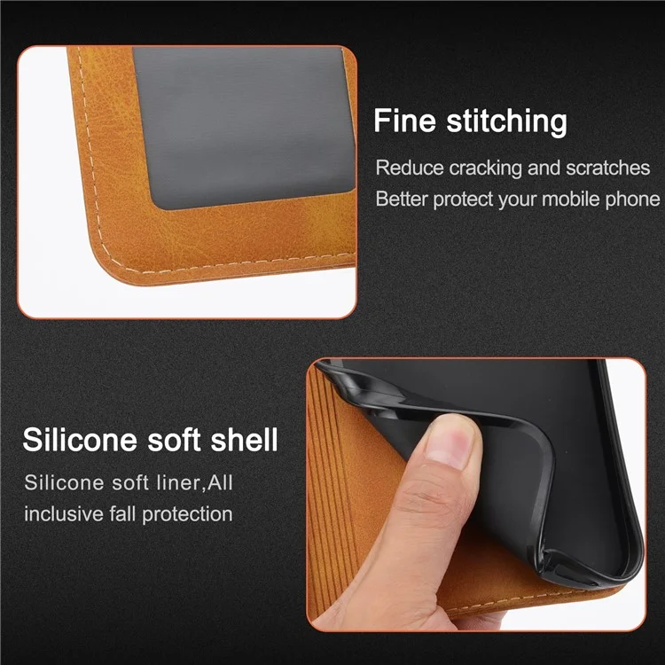 Für Google Pixel 9a Hülle Fröhliche Katze Muster eingeprägt Leder Brieftasche Handyhülle - Gelb