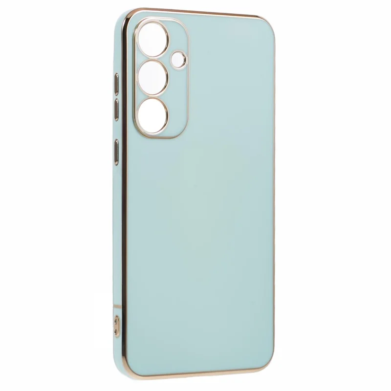 For Samsung Galaxy A36 5G Case TPU Slim Fit Shockproof Phone Cover 6D Electroplating - Cyan