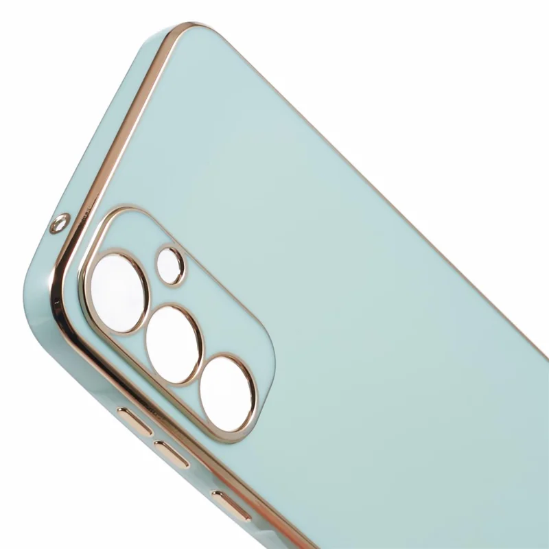 For Samsung Galaxy A36 5G Case TPU Slim Fit Shockproof Phone Cover 6D Electroplating - Cyan