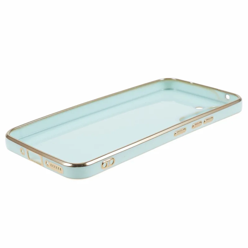 For Samsung Galaxy A56 5G Case TPU Slim Fit Shockproof Phone Cover 6D Electroplating - Cyan