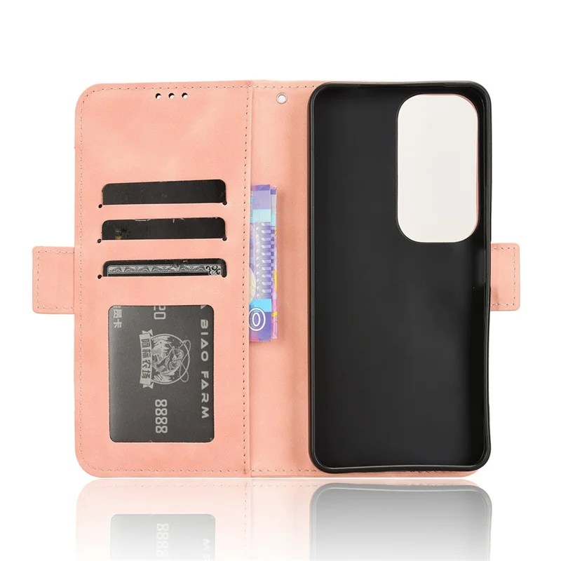 For vivo Y19s 4G / Y29 5G Leather Case Phone Wallet Cover with Multiple Card Slots - Pink