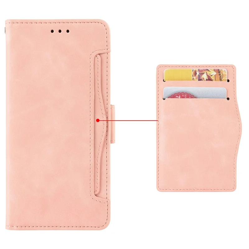For vivo Y19s 4G / Y29 5G Leather Case Phone Wallet Cover with Multiple Card Slots - Pink