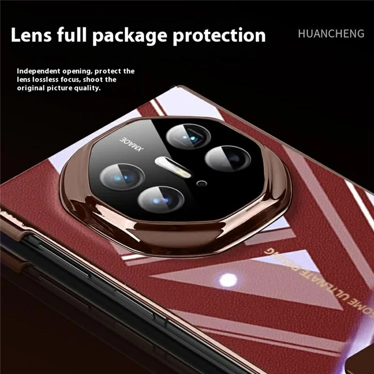 For Huawei Mate XT Ultimate Case Kickstand Electroplating Frame Clear PC Phone Back Cover - Silver