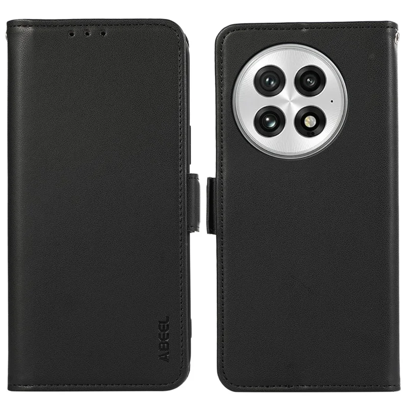 ABEEL For OnePlus 13 Case Leather Phone Cover with RFID Blocking Wallet - Black