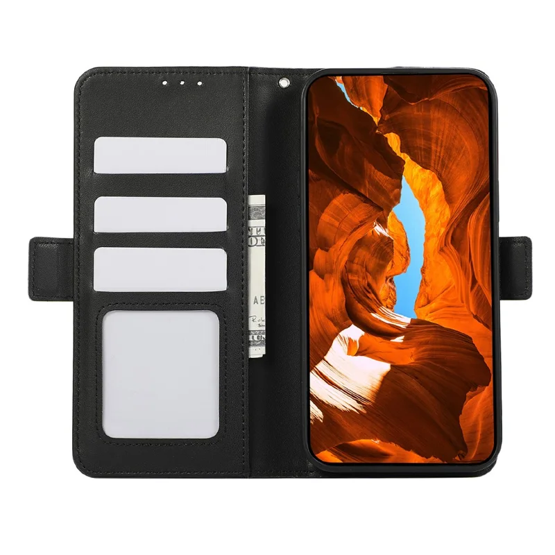 ABEEL For OnePlus 13 Case Leather Phone Cover with RFID Blocking Wallet - Black