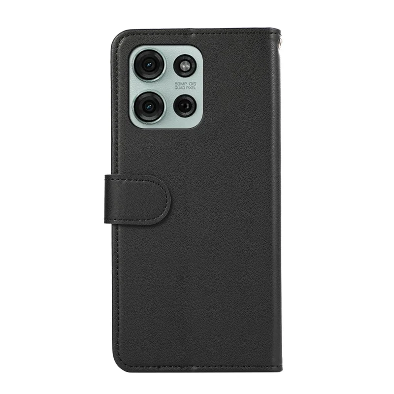 För Motorola Moto G75 5G lås med RFID-skydd Vipplud för lädermobil - Svart