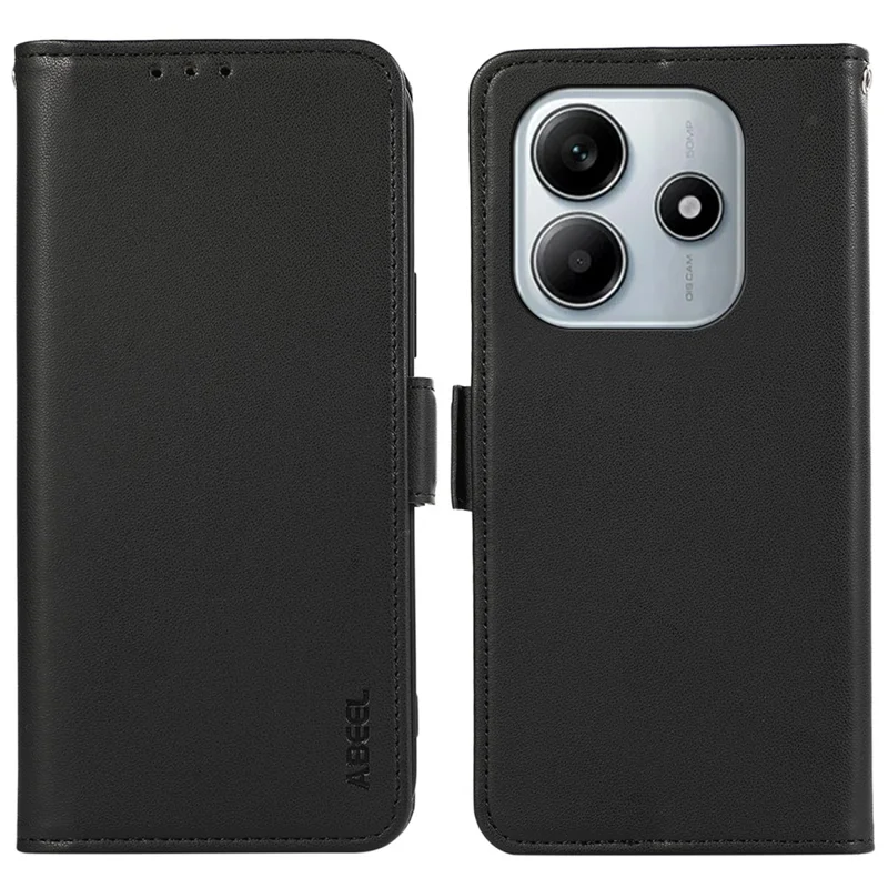 ABEEL Para Xiaomi Redmi Note 14 4G Capa de Couro com Carteira Bloqueadora de RFID - Preto