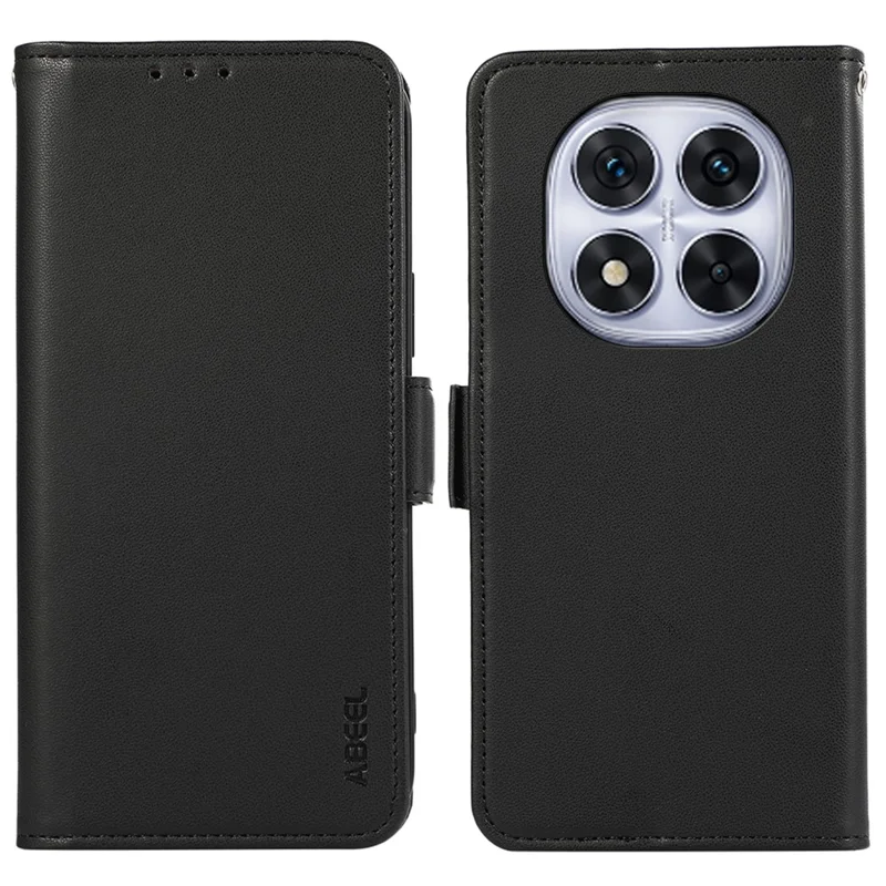 ABEEL Para Xiaomi Redmi Note 14 Pro 4G Capa de Couro para Telefone com Bloqueio RFID Carteira - Preto