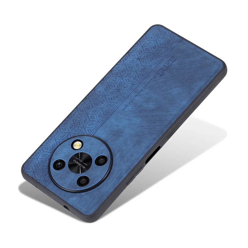 AZNS For Huawei Enjoy 50 Pro 4G / nova Y90 4G Imprinted Pattern Phone Case Scratch-resistant PU Leather Coated TPU Phone Cover - Blue
