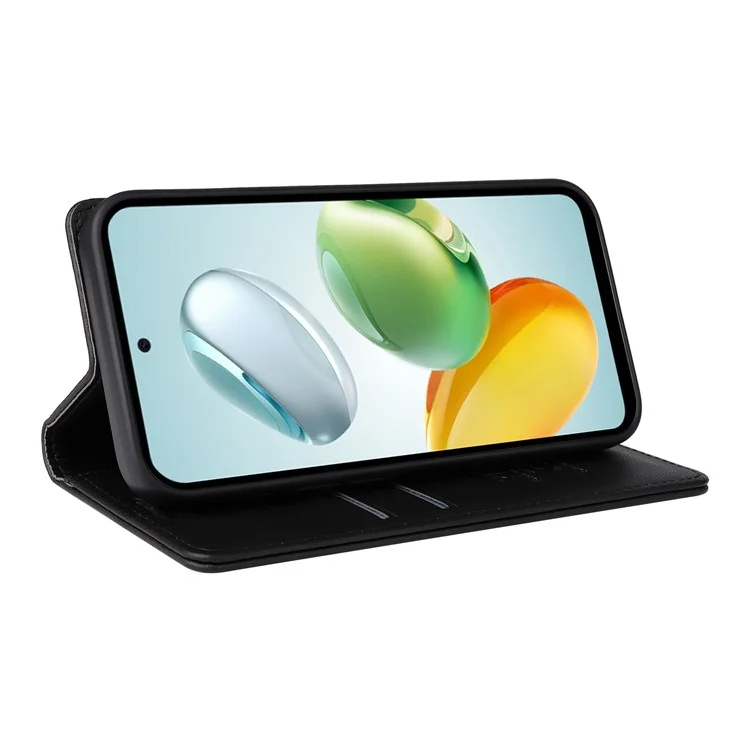 YIKATU YK-001 For Honor Play 60 Plus 5G / Play 9T / X7c 4G / 200 Smart 5G Stand Case Leather Phone Cover - Black