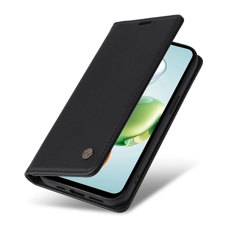 YIKATU YK-001 For Honor Play 60 Plus 5G / Play 9T / X7c 4G / 200 Smart 5G Stand Case Leather Phone Cover - Black