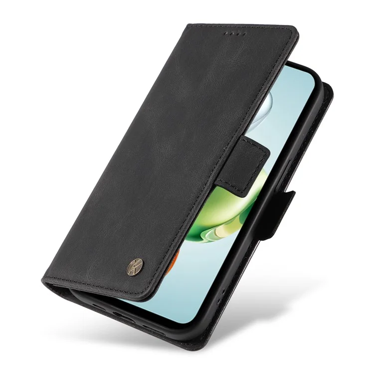 YIKATU YK-005 For Honor Play 60 Plus 5G / Play 9T / X7c 4G / 200 Smart 5G Case PU Leather Wallet Phone Cover Skin Touch Feeling - Black