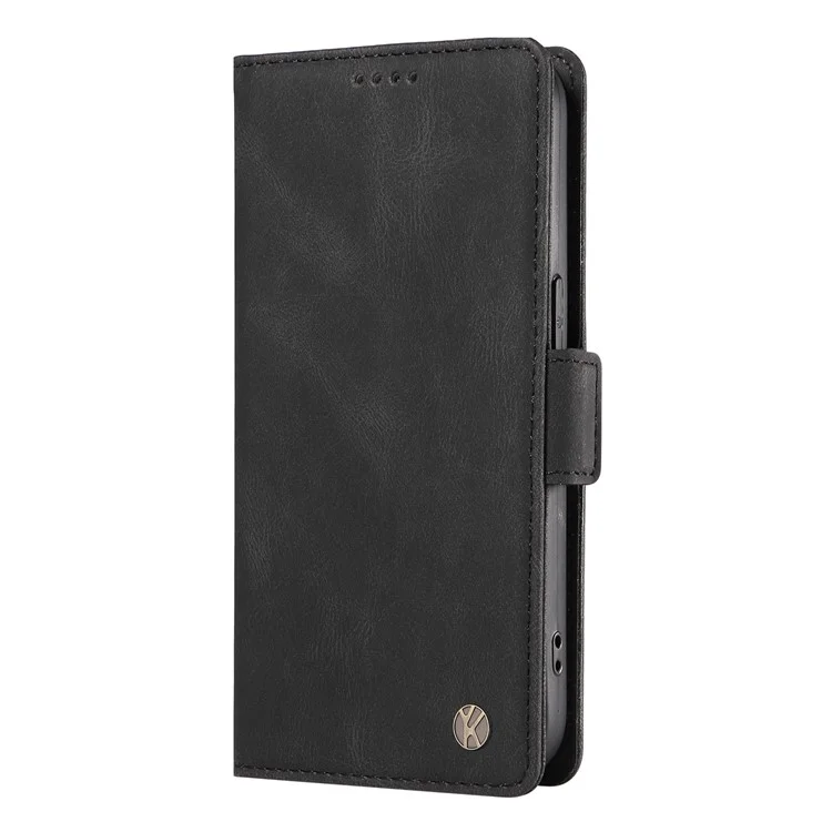 YIKATU YK-005 For Honor Play 60 Plus 5G / Play 9T / X7c 4G / 200 Smart 5G Case PU Leather Wallet Phone Cover Skin Touch Feeling - Black