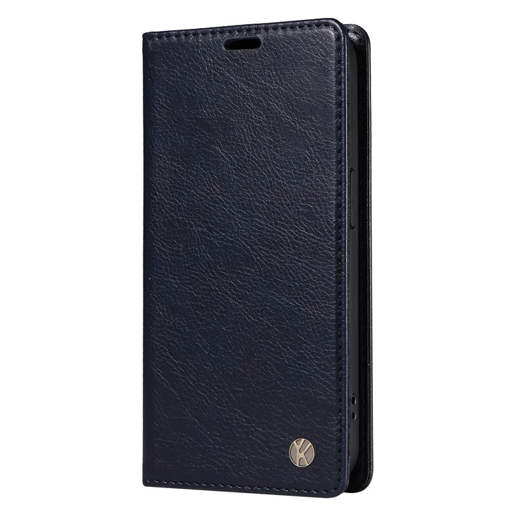 YIKATU YK-006 For Honor Play 60 Plus 5G / Play 9T / X7c 4G / 200 Smart 5G Case Magnetic Closure Leather Phone Cover Litchi Texture - Navy Blue