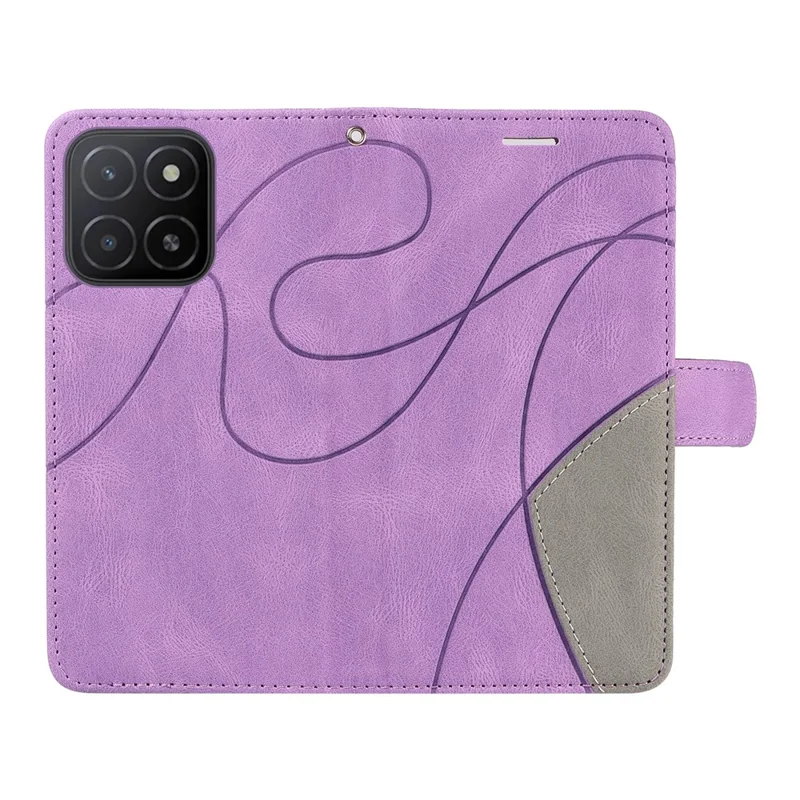 Futerał skórzany z portfelem i podstawką dla Honor X5b / X5b Plus, pokrywa telefoniczna w kolorze light purple